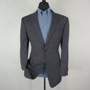 Tommy Hilfiger Blazer Mens 42R Gray Pinstripe Wool Suit Jacket 2 Button Formal